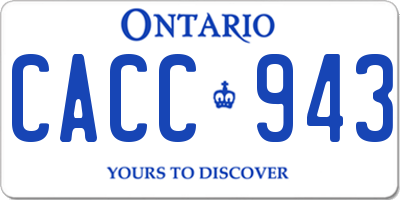 ON license plate CACC943