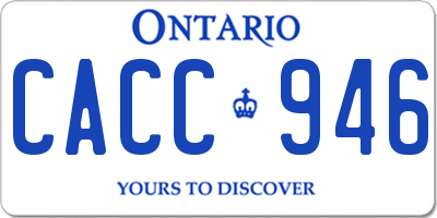 ON license plate CACC946