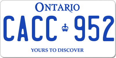 ON license plate CACC952