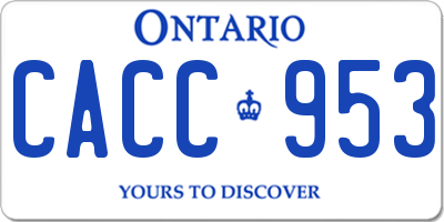 ON license plate CACC953