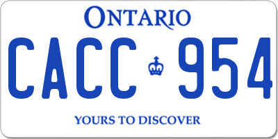 ON license plate CACC954