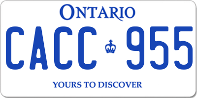 ON license plate CACC955