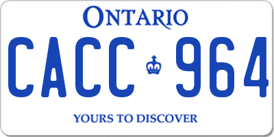 ON license plate CACC964