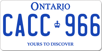 ON license plate CACC966