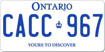 ON license plate CACC967