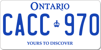 ON license plate CACC970