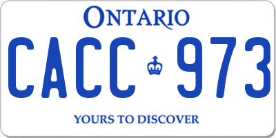 ON license plate CACC973