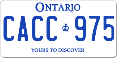 ON license plate CACC975