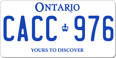 ON license plate CACC976