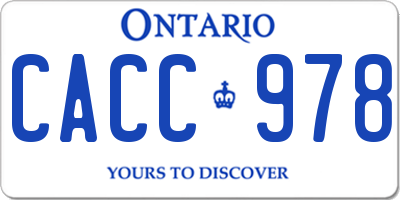 ON license plate CACC978