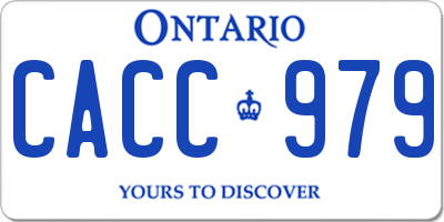 ON license plate CACC979