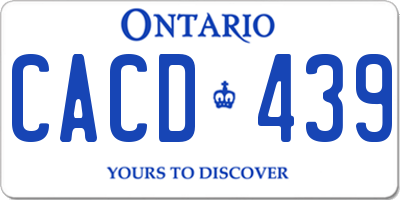 ON license plate CACD439