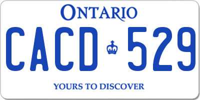 ON license plate CACD529