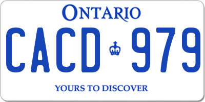 ON license plate CACD979