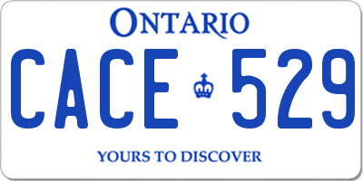 ON license plate CACE529