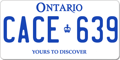 ON license plate CACE639