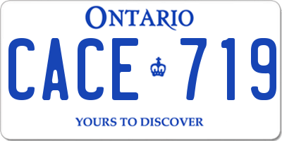 ON license plate CACE719