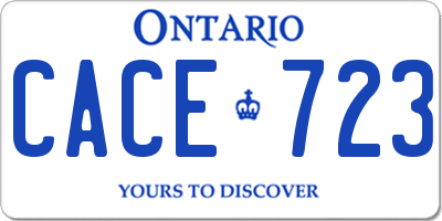 ON license plate CACE723