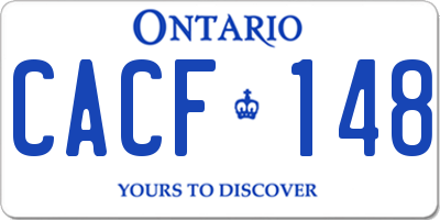 ON license plate CACF148