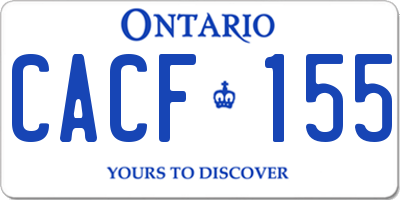 ON license plate CACF155