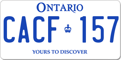 ON license plate CACF157