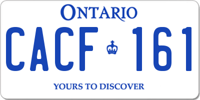 ON license plate CACF161