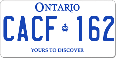 ON license plate CACF162