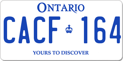 ON license plate CACF164