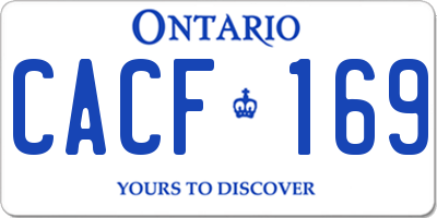 ON license plate CACF169