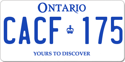 ON license plate CACF175