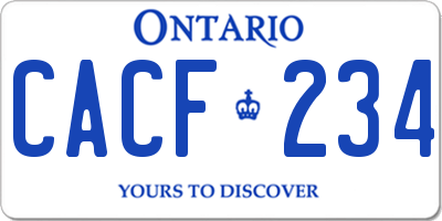 ON license plate CACF234