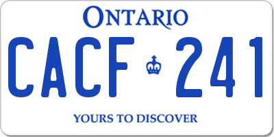 ON license plate CACF241