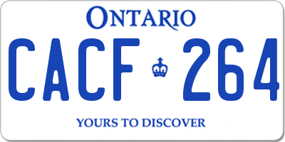 ON license plate CACF264