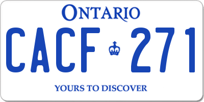 ON license plate CACF271