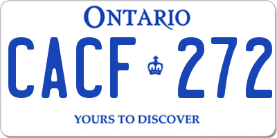 ON license plate CACF272