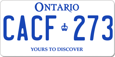 ON license plate CACF273