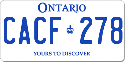 ON license plate CACF278