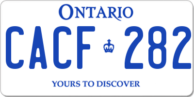 ON license plate CACF282