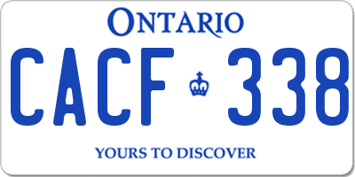 ON license plate CACF338