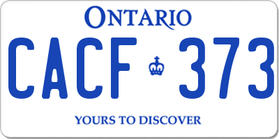 ON license plate CACF373