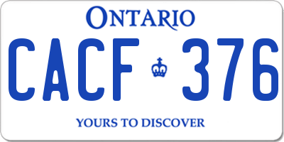 ON license plate CACF376