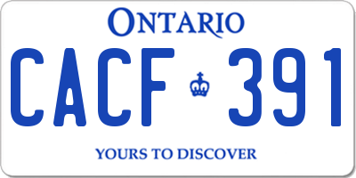 ON license plate CACF391