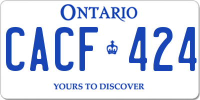 ON license plate CACF424