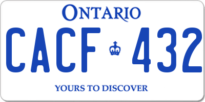 ON license plate CACF432