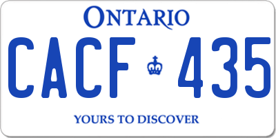 ON license plate CACF435