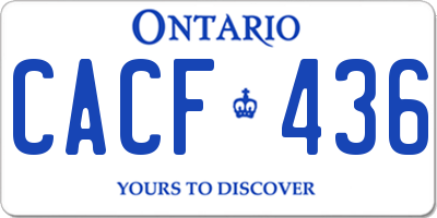 ON license plate CACF436