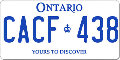 ON license plate CACF438