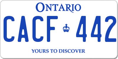 ON license plate CACF442