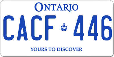 ON license plate CACF446