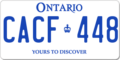 ON license plate CACF448